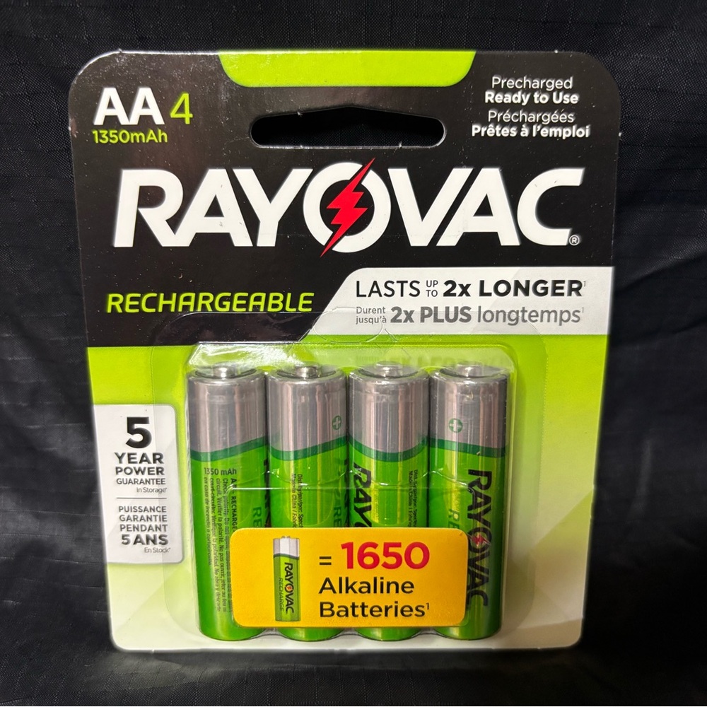 Rayovac Rechargeable AA Batteries - Pack of 4
